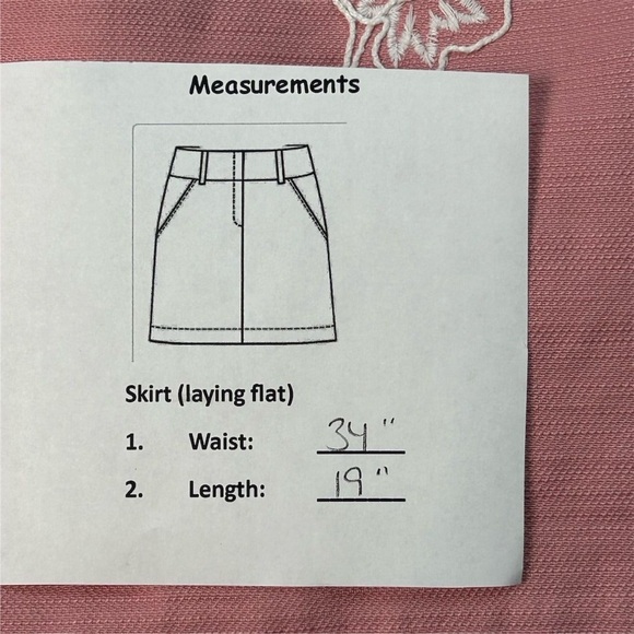 LOFT Women's Pink Embroidered A-Line Skirt Size 12 Casual - Picture 7 of 7